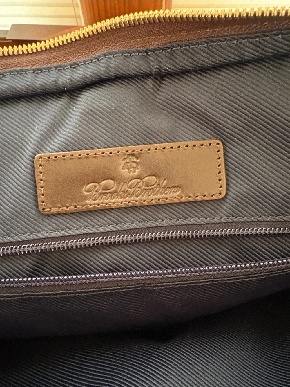 Brooks Brothers Canvas and leather bag